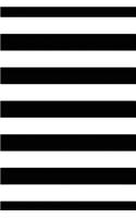 Black White Stripes Blank Book