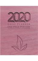 2020 Daily Planner One Page Per Day