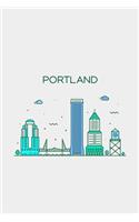 Portland Oregon Minimalist Travel Notebook [Lined] [6x9] [110 pages]