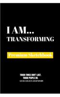 I Am Transforming: Premium Blank Sketchbook