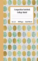 Composition Notebook College Ruled Lined Sheets
