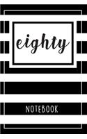 Black And White Striped Notebook