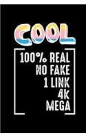 Notebook: Cool Fake Real 4K Mega Real Old School Gift 120 Pages, 6X9 Inches, Graph Paper