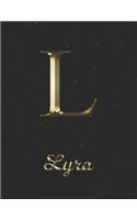 Lyra: 1 Year Daily Planner (12 Months) - Yellow Gold Effect Letter L Initial First Name - 2020 - 2021 - 365 Pages for Planning - January 20 - December 20 