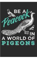 Pfau Notizbuch: Pfau Notizbuch die Perfekte Geschenkidee für Tierliebhaber und Pfauen Freunde. Das Taschenbuch hat 120 weiße Seiten mit Punktraster die dich beim Sc