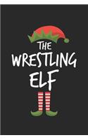 Funny Wrestling Elf Christmas Notebook Gift