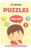 Puzzles for Kids: Sun and Moon Puzzles - 200 Logic Grid Puzzles With Answers