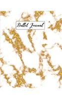 Bullet Journal: White Marble 8x10 - Dotted Bullet Journal - Blank Notebook for Planner, Sketch, Calligraphy