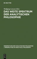 weite Spektrum der Analytischen Philosophie