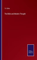 The Bible and Modern Thought