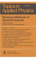 Nonlinear Methods of Spectral Analysis