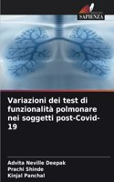 Variazioni dei test di funzionalità polmonare nei soggetti post-Covid-19