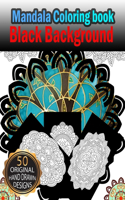 MANDALA Coloring Book Black Background