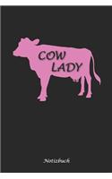 Cow Lady: Punktraster Notizbuch / Tagebuch - 15,24 x 22,86 cm (ca. DIN A5) - 120 Seiten