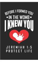 Before I formed you in the womb I knew you