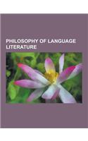 Philosophy of Language Literature: Alciphron (Book), an Essay Towards a Real Character and a Philosophical Language, Cratylus (Dialogue), de Arte Comb