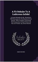 Fit Rebuke To A Ludicrous Infidel: In Some Remarks On Mr. Woolston's Fifth Discourse On The Miracles Of Our Saviour. With A Preface Concerning The Prosecution Of Such Writers By The C