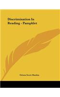 Discrimination in Reading - Pamphlet: (English)