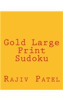 Gold Large Print Sudoku