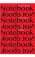 Dot Grid Notebook 1/2 Inch Squares 160 pages: Notebook Not Ebook with red cover, 7"x10" 1/2 inch dot grid graph paper, perfect bound, ideal for structuring sketches