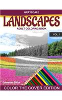 Grayscale LANDSCAPES Adult Coloring Book Vol.1