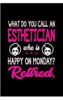 What do you call an esthetician who is happy on monday Retired