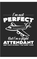 I'm not perfect Flight Attendant: 6x9 Flight Attendant - dotgrid - dot grid paper - notebook - notes