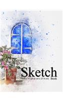 Sketch book: 8.5 x 11 (21.6cm x 27.9cm), 53 sheets (110 pages) of Sketchbook for professionals and students, suitable for Sketching, Drawing, Doodling, Writing a(6 Bank Drawing Pad 8.5 X 11)