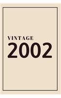 Vintage Diary: Birthday Gifts For Her. Blank Lined Paperback Journal. Original And Funny Present For Anyone Born On 2002 Year Old Women.