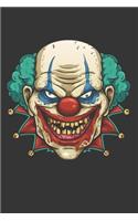 2020 Week To View Dated Planner Diary: 6x9 Inches Paperback Scary Creepy Clown Face Halloween
