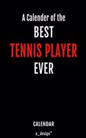 Calendar for Tennis Players / Tennis Player