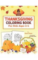 Thanksgiving Coloring Book For Kids Ages 3-5