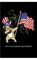 4th of July Dabbing Dog Notebook