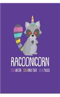 Racoonicorn 50% Unicorn 50% Panda Trash 100% Magical: Funny Racoon Unicorn Kids Draw And Write Activity Book
