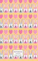 Notebook magic lover: Cute bunny on yellow cover and Dot Graph Line Sketch pages, Extra large (8.5 x 11) inches, 110 pages, White paper, Sketch, Draw and Paint(4 Cute Bunny on Yellow Notebook)