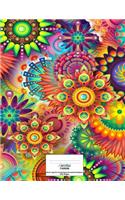 Cornell Notes XL Notebook: 8.5x11, 250 page, Extra Large Cornell Notebook: Flower Power Cover Design