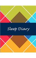 Sleep Diary: Triangle Art Design, Sleep Journal Monitor Healthy Sleep Habits and Insomnia Large Print 8.5" X 11" Five Minutes Journal Before Bed