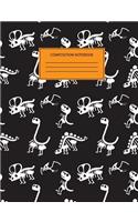 Composition Notebook: Dinosaur Journal For Kids and School - Skeleton Halloween Party Notebook