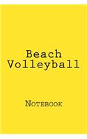 Beach Volleyball: Notebook