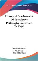 Historical Development Of Speculative Philosophy From Kant To Hegel