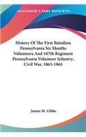 History Of The First Battalion Pennsylvania Six Months Volunteers And 187th Regiment Pennsylvania Volunteer Infantry; Civil War, 1863-1865