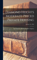 Diamond Heights Moderate-priced Private Housing; January 16, 1962