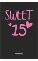 Sweet 15 Notebook: Dotted Lined Quinceanera Sweet 15 Themed Notebook (6x9 inches) ideal as a Quince Birthday Party Journal. Perfect as a Guest Book. Great gift for Kid