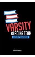 Varsity Reading Team Leave No Page Unturned Notebook