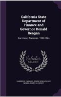 California State Department of Finance and Governor Ronald Reagan