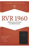 RVR 1960 Biblia Letra Gigante con Referencias, negro imitación piel con índice