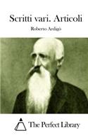 Scritti vari. Articoli