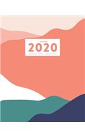 2020 Weekly & Monthly View Planner: Jan 1, 2020 to Dec 31, 2020 12-Month Daily Productivity Agenda with Inspirational Quotes & Habit Tracker - Abstract Landscape