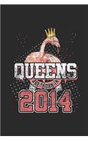 Queens Are Born In 2014: Dotted Bullet Journal (6 X 9 -120 Pages) for Birthday Gift Idea for Women