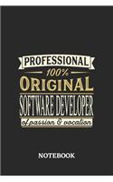 Professional Original Software Developer Notebook of Passion and Vocation: 6x9 inches - 110 dotgrid pages - Perfect Office Job Utility - Gift, Present Idea